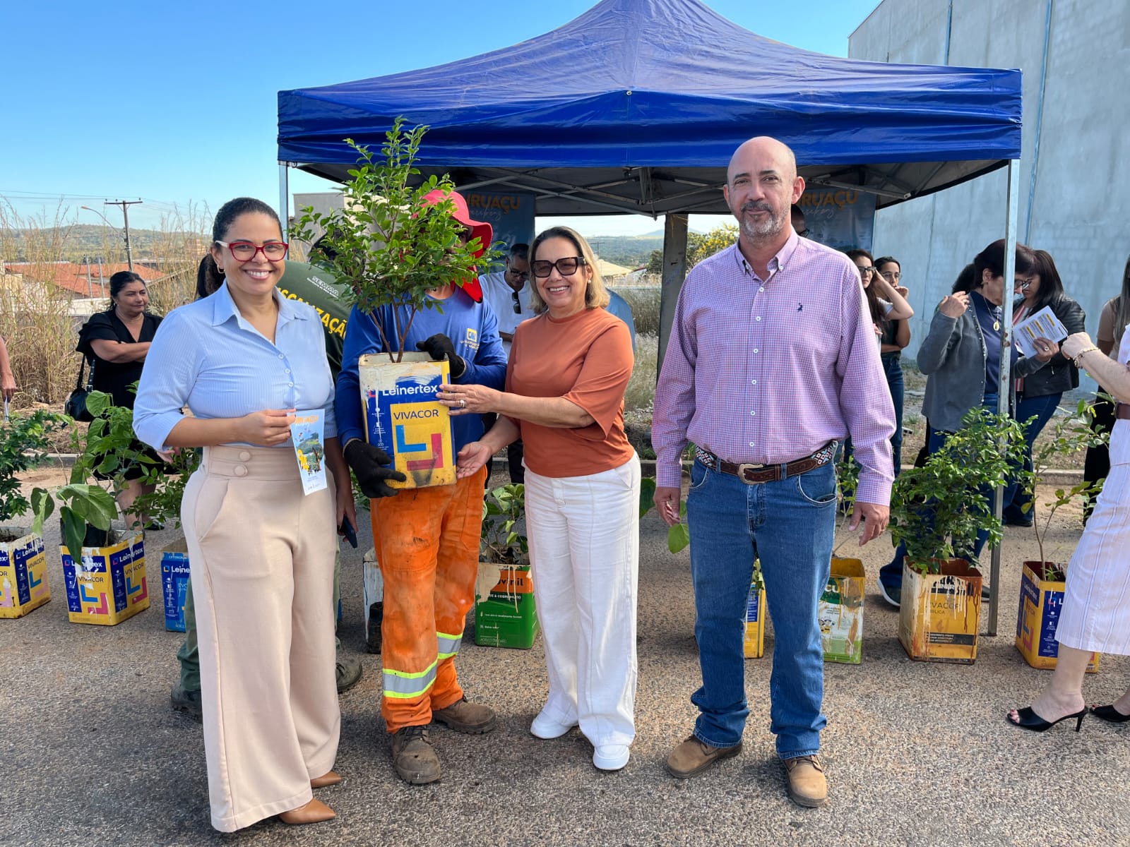 Prefeitura de Uruaçu realiza plantio de árvores frutíferas na Avenida Galdino Moreira
